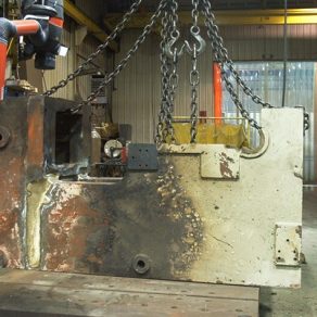 Weld repair on gap frame press